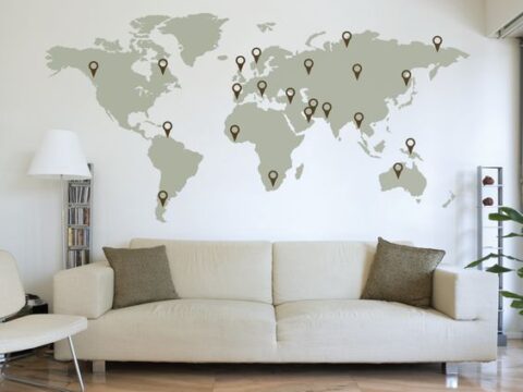 Il mondo in una stanza: come decorare casa con le mappe del mondo