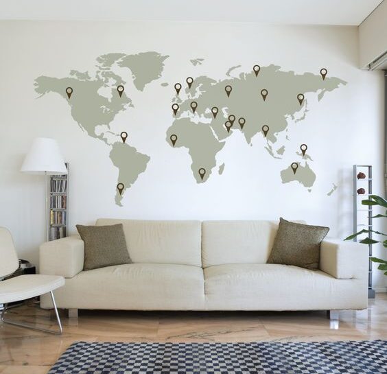 Il mondo in una stanza: come decorare casa con le mappe del mondo