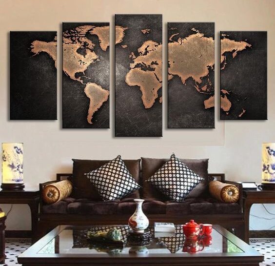 Decorare le pareti con il planisfero