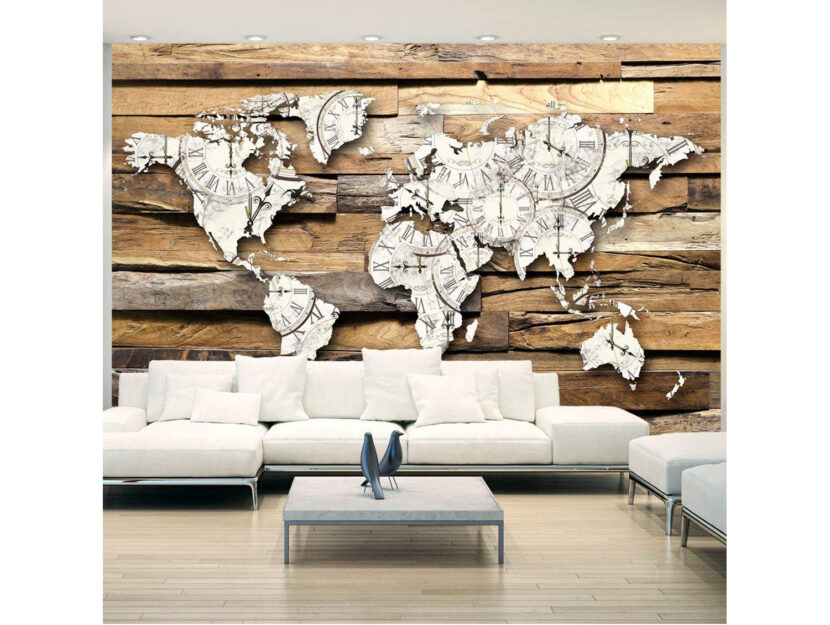 Muralo Quadro da parete con mappa del mondo soggiorno decorazione da parete decorazione da parete per camera da letto 30 x 20 cm 