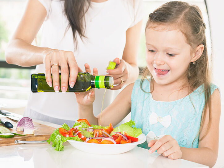 Olio EVO nell'alimentazione dei bambini