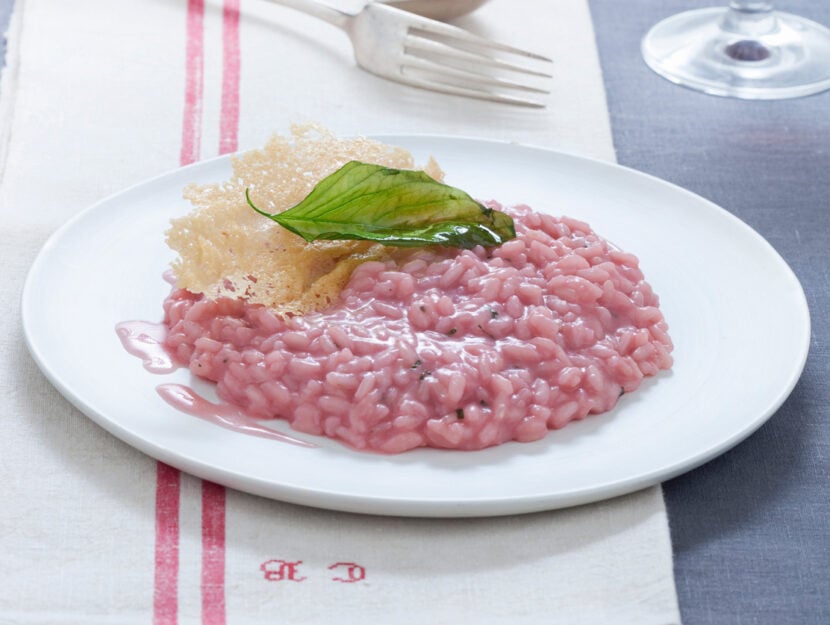 Risotto rosa alla barbabietola