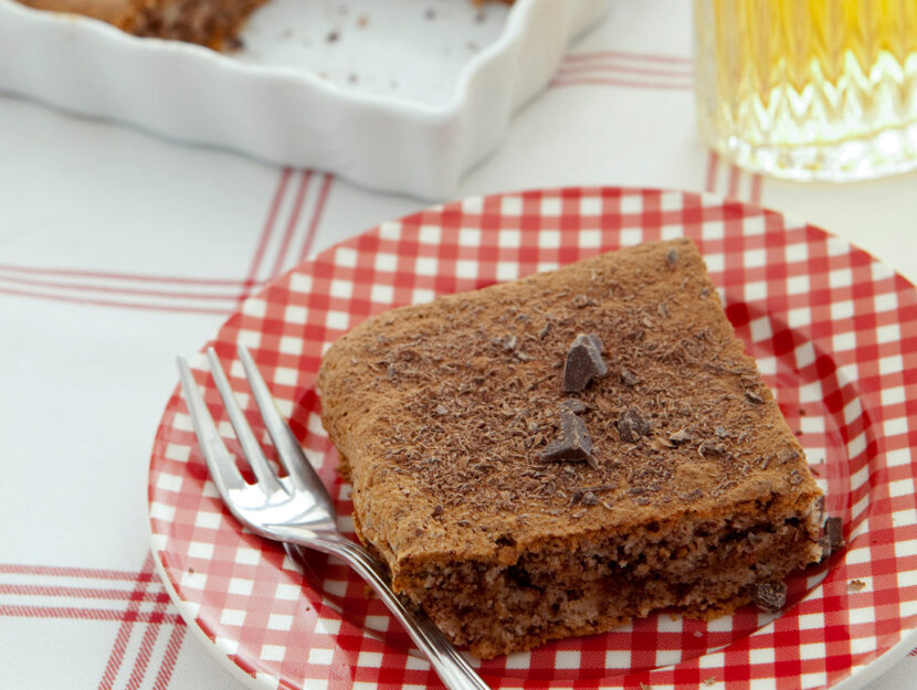 Torta di cioccolato e albumi senza burro