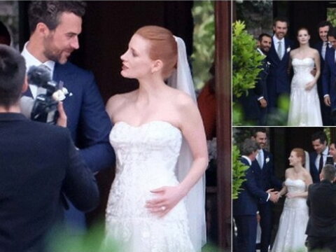 Jessica Chastain e Gian Luca Passi, nozze da favola a Treviso