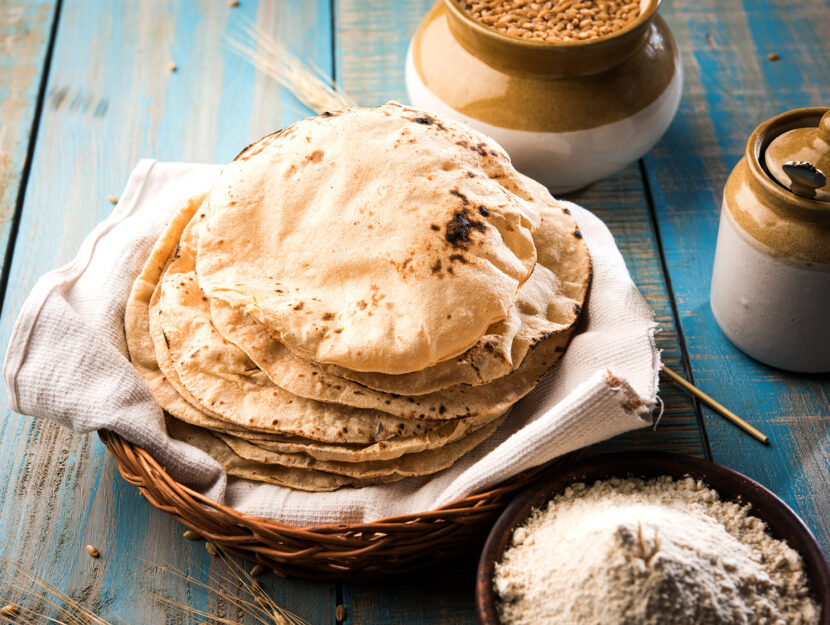 Pane chapati indiano senza lievito