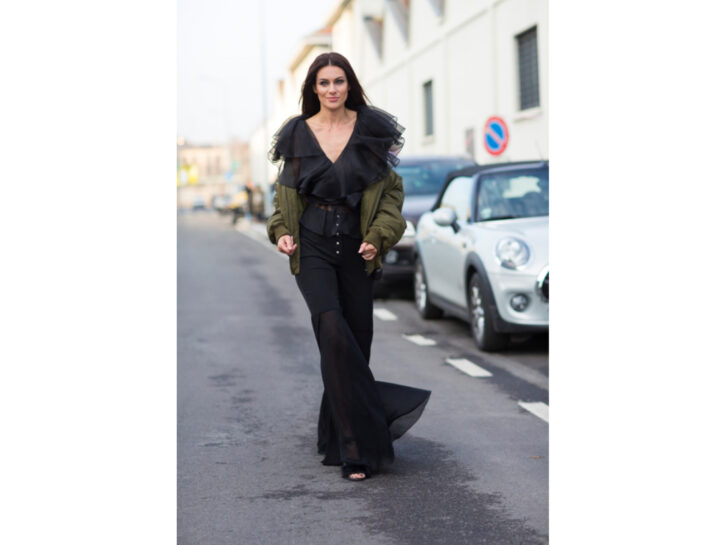 Abito lungo in tulle