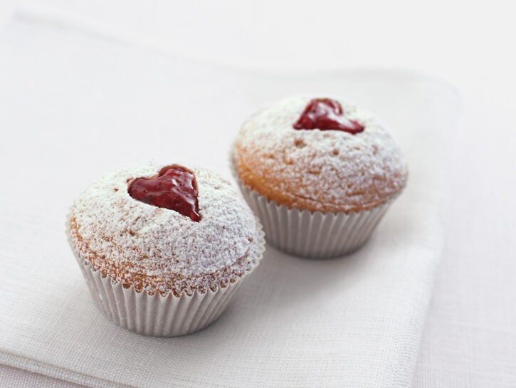 Muffin con cuore di marmellata
