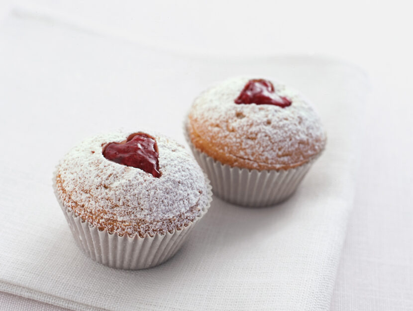 Muffin con cuore di marmellata