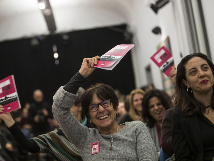 Un momento della presentazione del "Piano femminista contro la violenza maschile e di genere" da par