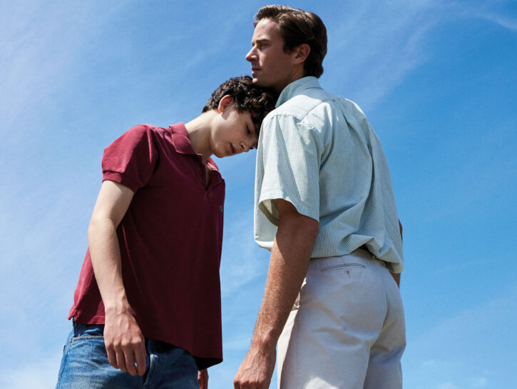 Armie Hammer e Timothée Chalamet in una scena di "Chiamami col tuo nome"