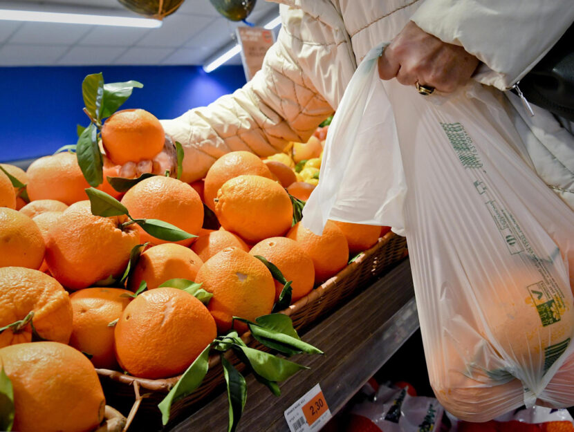 Sacchetti biodegradabili per frutta e verdura arance