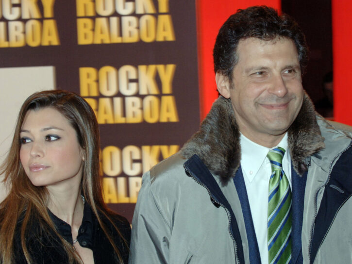 Fabrizio Frizzi insieme alla moglie Carlotta Mantovan.