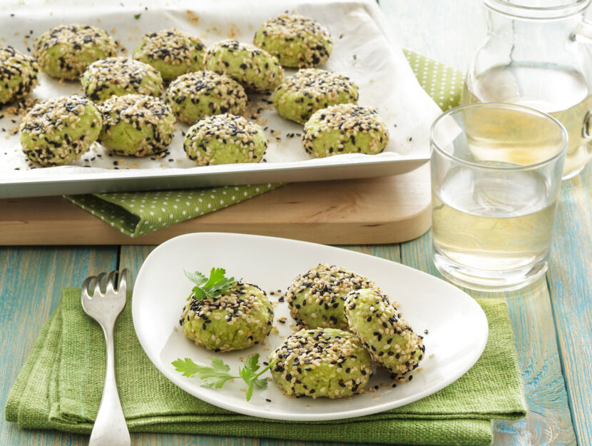 Polpette di edamame e cous cous