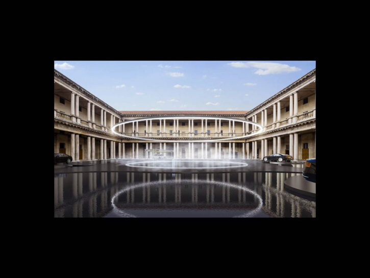 L'intera corte di Audi City Lab ospiterà cinque piscine all'interno delle quali verranno insta