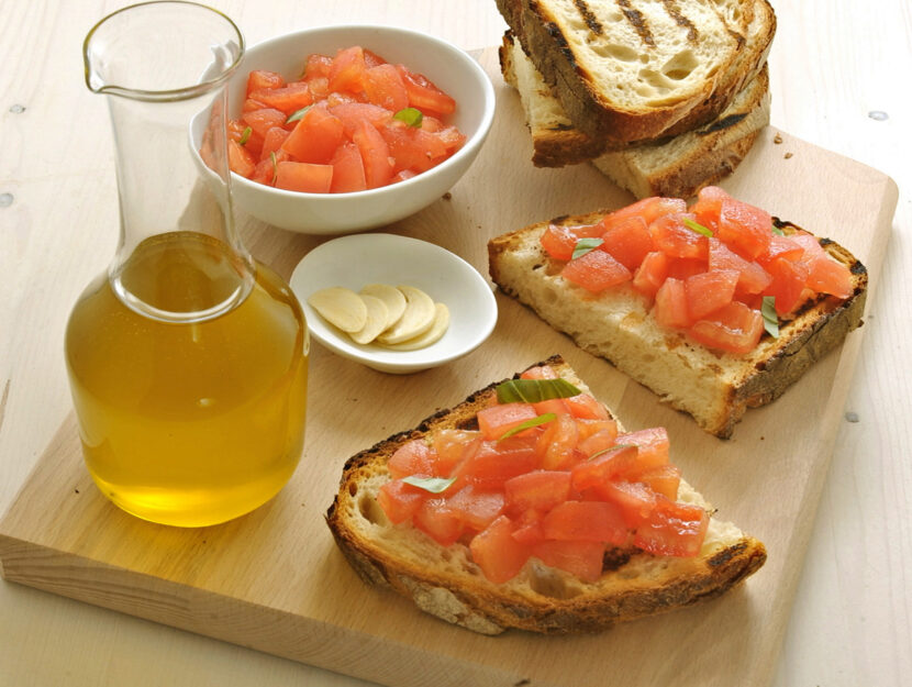 Bruschetta pomodoro fresco e basilico