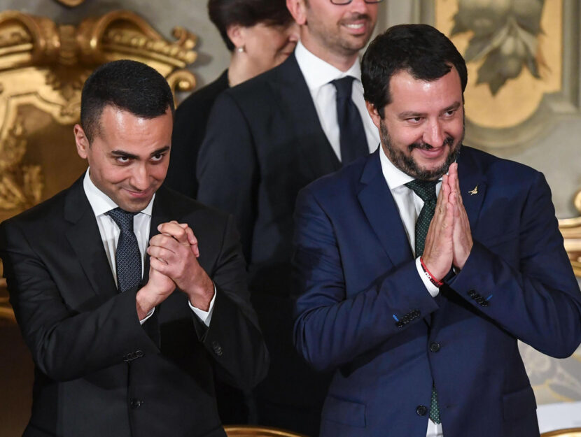 I due vice premier Luigi Di Maio, Matteo Salvini, giuramento, Governo