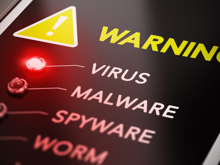 Virus-malware-computer-allarme
