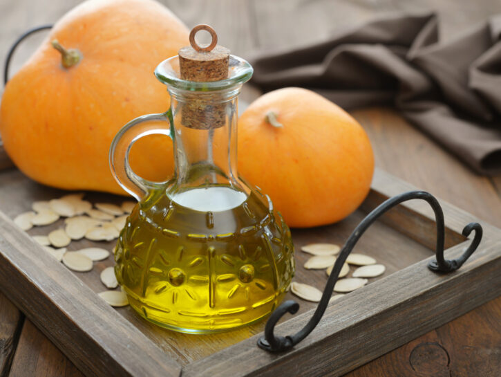 Zucca semi di zucca e olio di semi di zucca