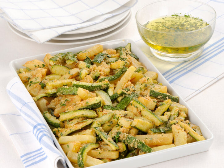 Fritto di zucchine e patate al forno