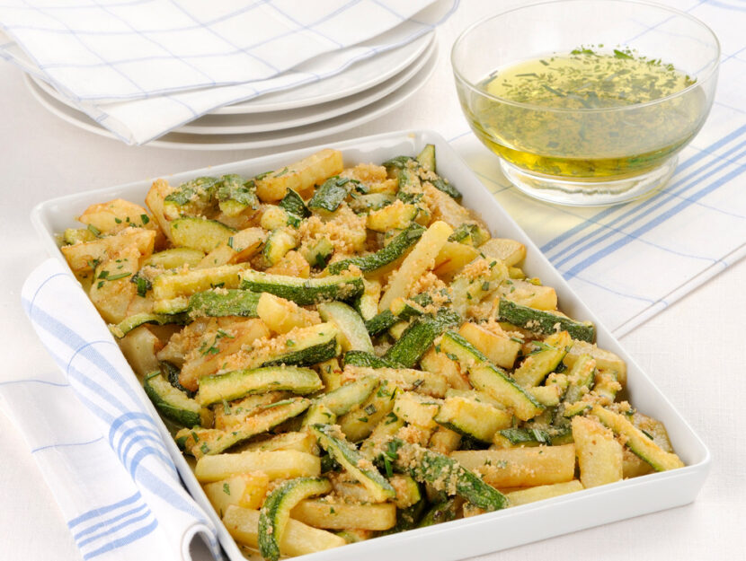 Fritto di zucchine e patate al forno