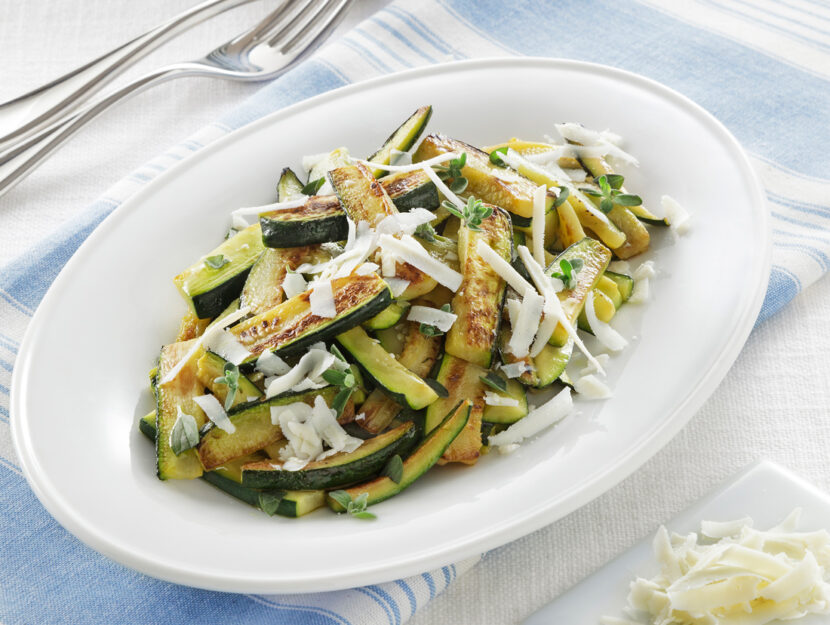 Zucchine saltate in padella con ricotta