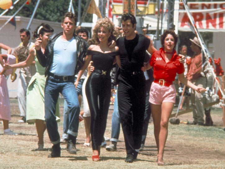Rizzo, Danny Zuko, Sandy e Kenickie in Grease