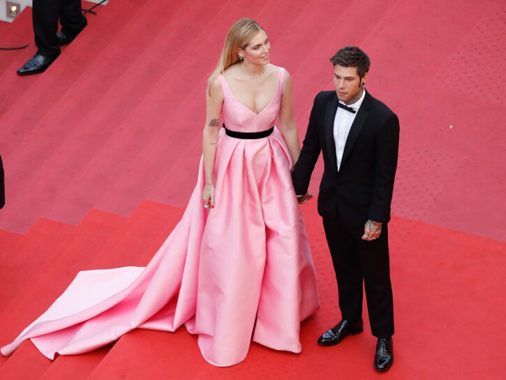 Chiara Ferragni e Fedez a Cannes red carpet