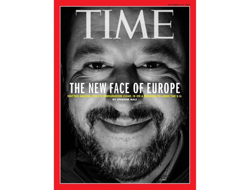 Matteo Salvini sulla copertina di Time Magazine
