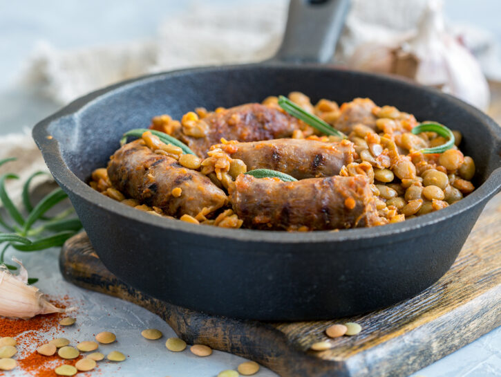 Stufato di lenticchie e salsicce