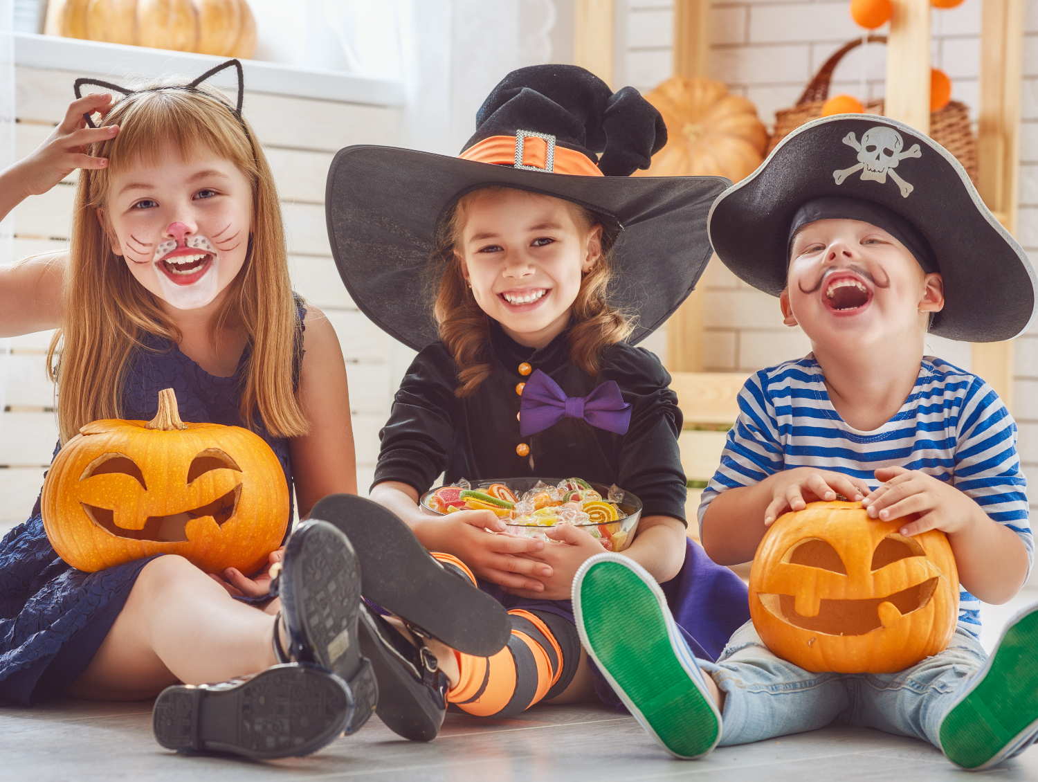 pagliaccetto della zucca di Halloween infantile pagliaccetto costumi di halloween vestito di tuta manica lunga 