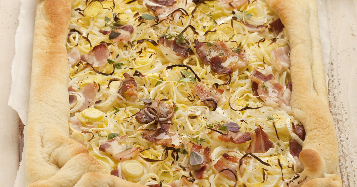 Torta Salata Con Porri E Mozzarella