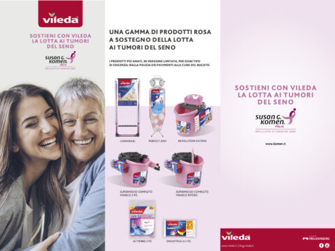 Vileda si tinge di rosa: insieme a Komen Italia per la salute delle donne