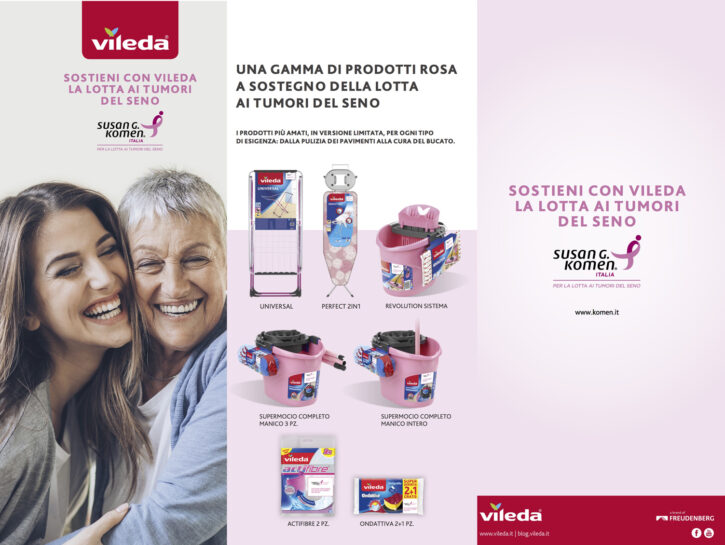 Vileda si tinge di rosa: insieme a Komen Italia per la salute delle donne