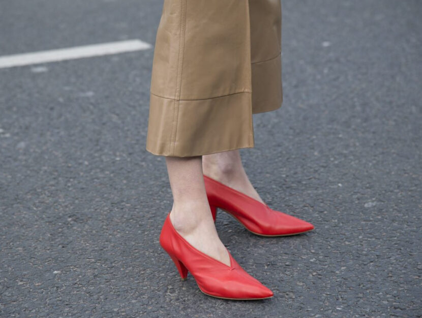 scarpe rosse con tacco basso