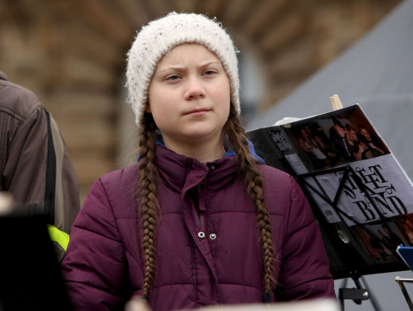 Greta Thunberg a una manifestazione ad Amburgo, 1 marzo 2019. Foto Adam Berry/Getty Images