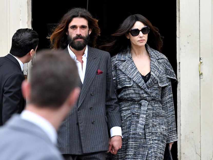 Monica Bellucci con il fidanzato Nicolas Lefebvre. Foto di Jacopo Raule/Getty Images