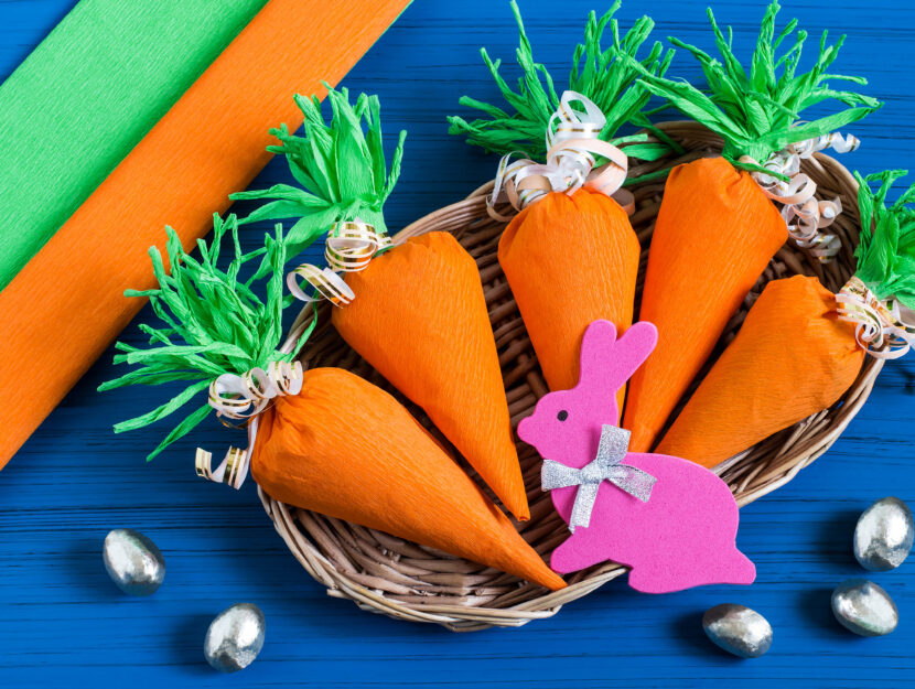 Lavoretti di Pasqua fai da te facili: carotine