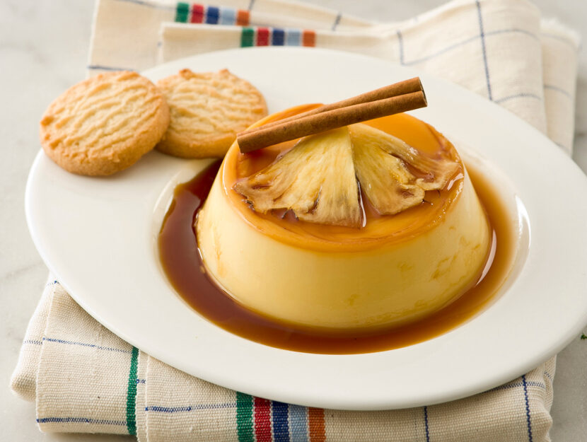 Crème caramel all'ananas