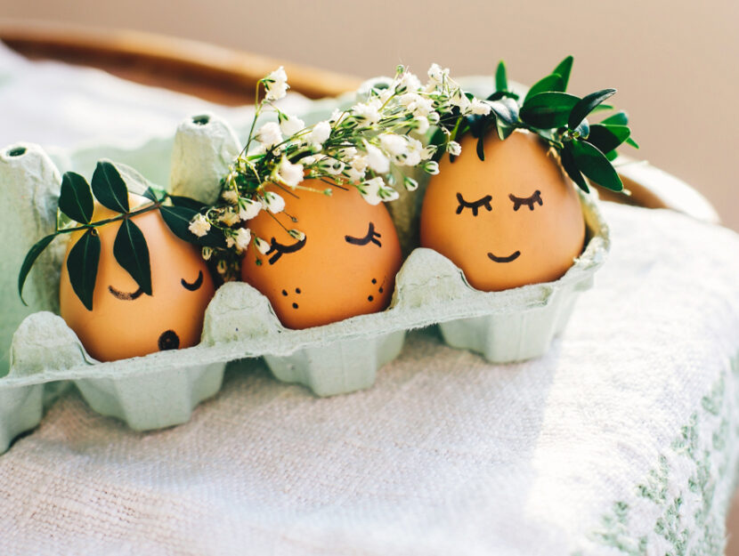 Decorazioni con le uova di Pasqua