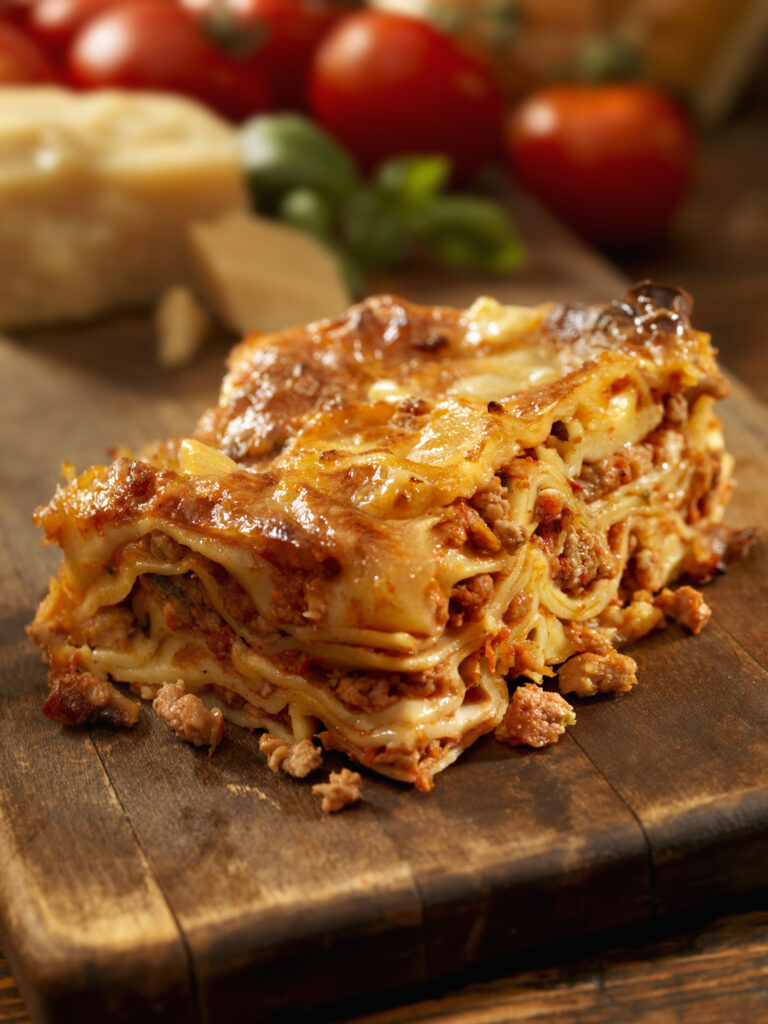 lasagna con carne avanzata