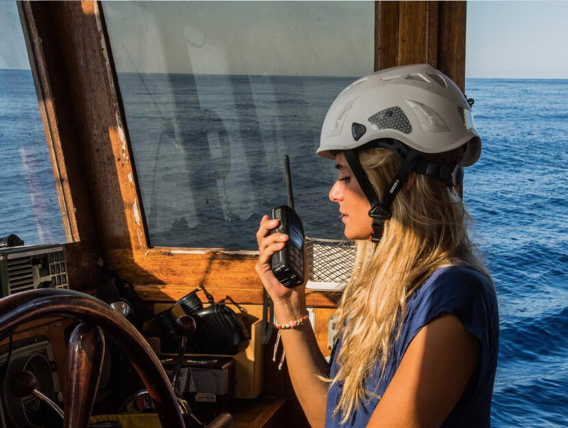 Giorgia Linardi a bordo della Sea Watch. Foto di Federica Mameli