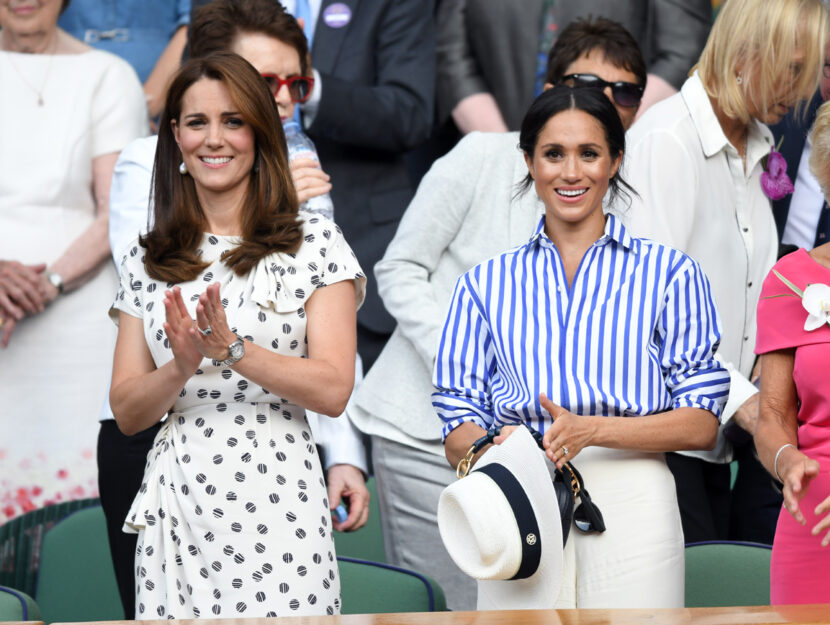 Kate e Meghan a Wimbledon nel 2018. Foto di Karwai Tang/WireImage