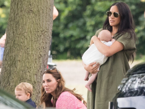 Kate e Meghan con tutti i royal baby alla partita di polo