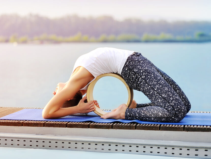 più Forte più Comoda Dharma Yoga Prop 33 x 12,7 cm Base Kit per Yoga Aumentare la flessibilità e Migliorare Backbends Risefit IVIM Yoga Wheel Rullo Perfetto per Stretching 