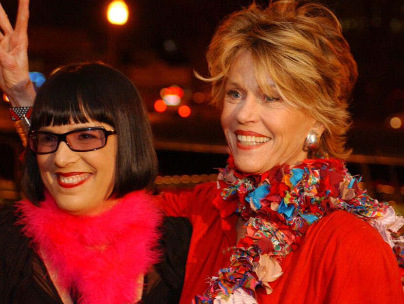 Eve Ensler e Jane Fonda durante il V-DAY di Atlanta nel 2004, Georgia, Stati Uniti. Foto di R. Diamo