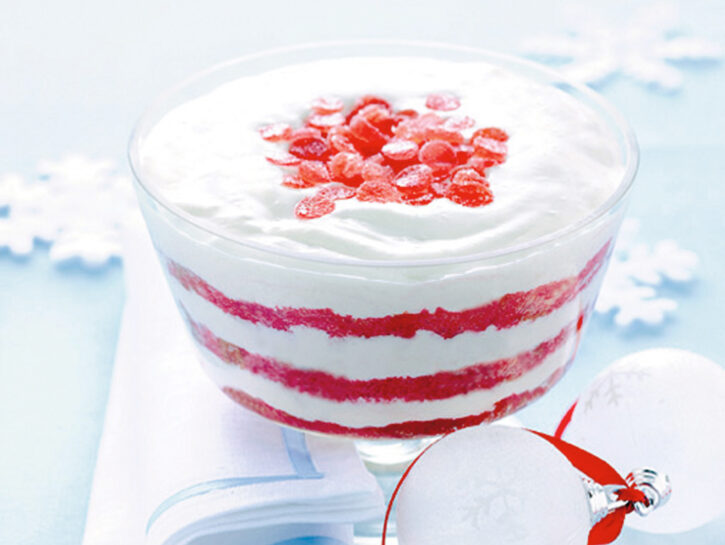 Coppa candy cane con pandoro