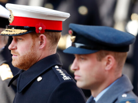 William e Harry insieme ma lontani al Remembrance Day