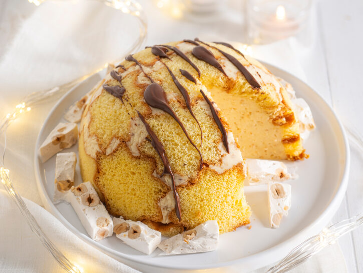 Zuccotto di pandoro con semifreddo al mascarpone