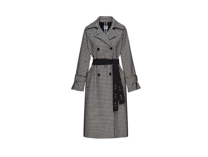 Cappotto lungo a quadretti con cintura (SFIZIO)
