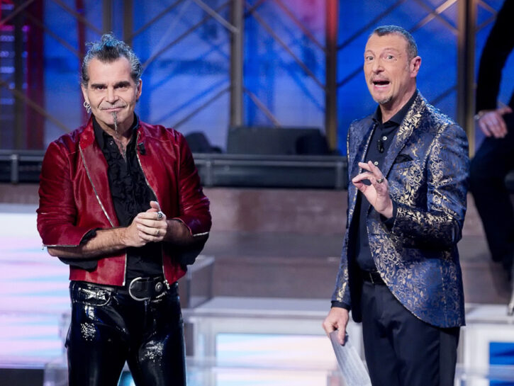 Piero Pelù a Sanremo 2020 canta 